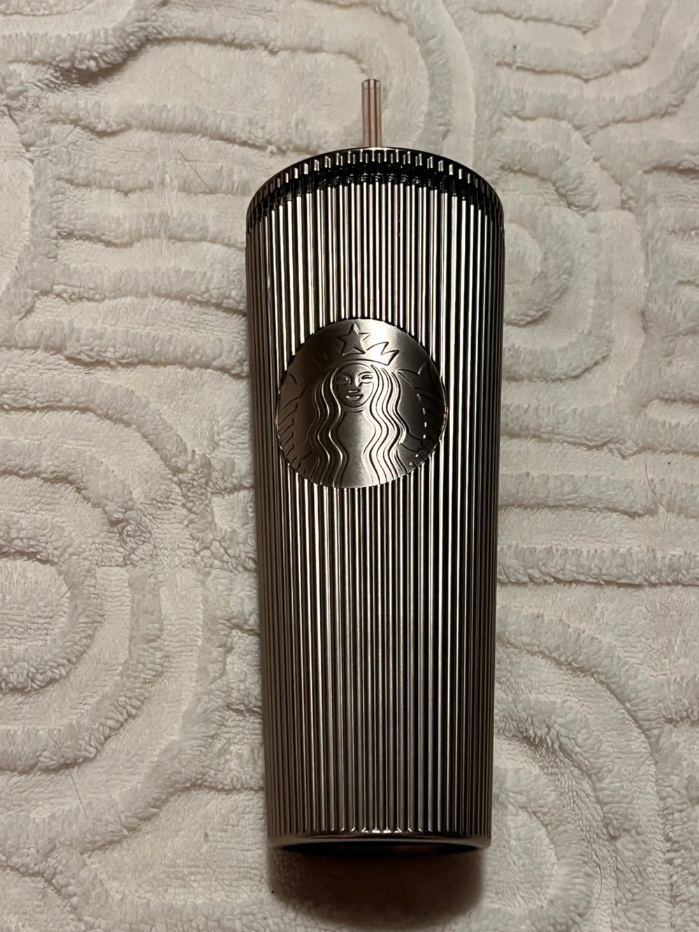 Starbucks Metallic Ribbed Tumblr -24oz